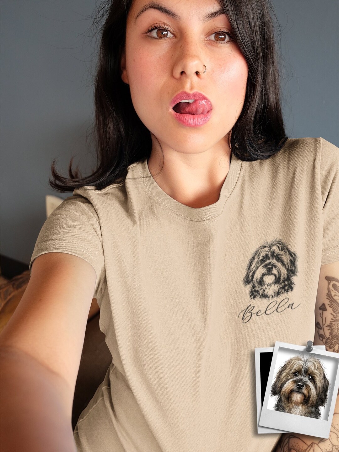 Custom Pet T Shirt With Pet Photo and Name Tshirt Etsy
