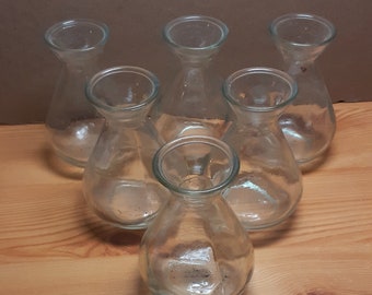 Lot de 6 récipients en verre, bocal, vase