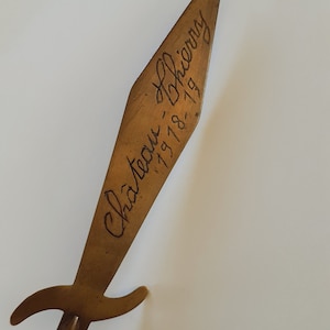 Abridor de cartas, Trench Art, Primeira Guerra Mundial, Château Thierry