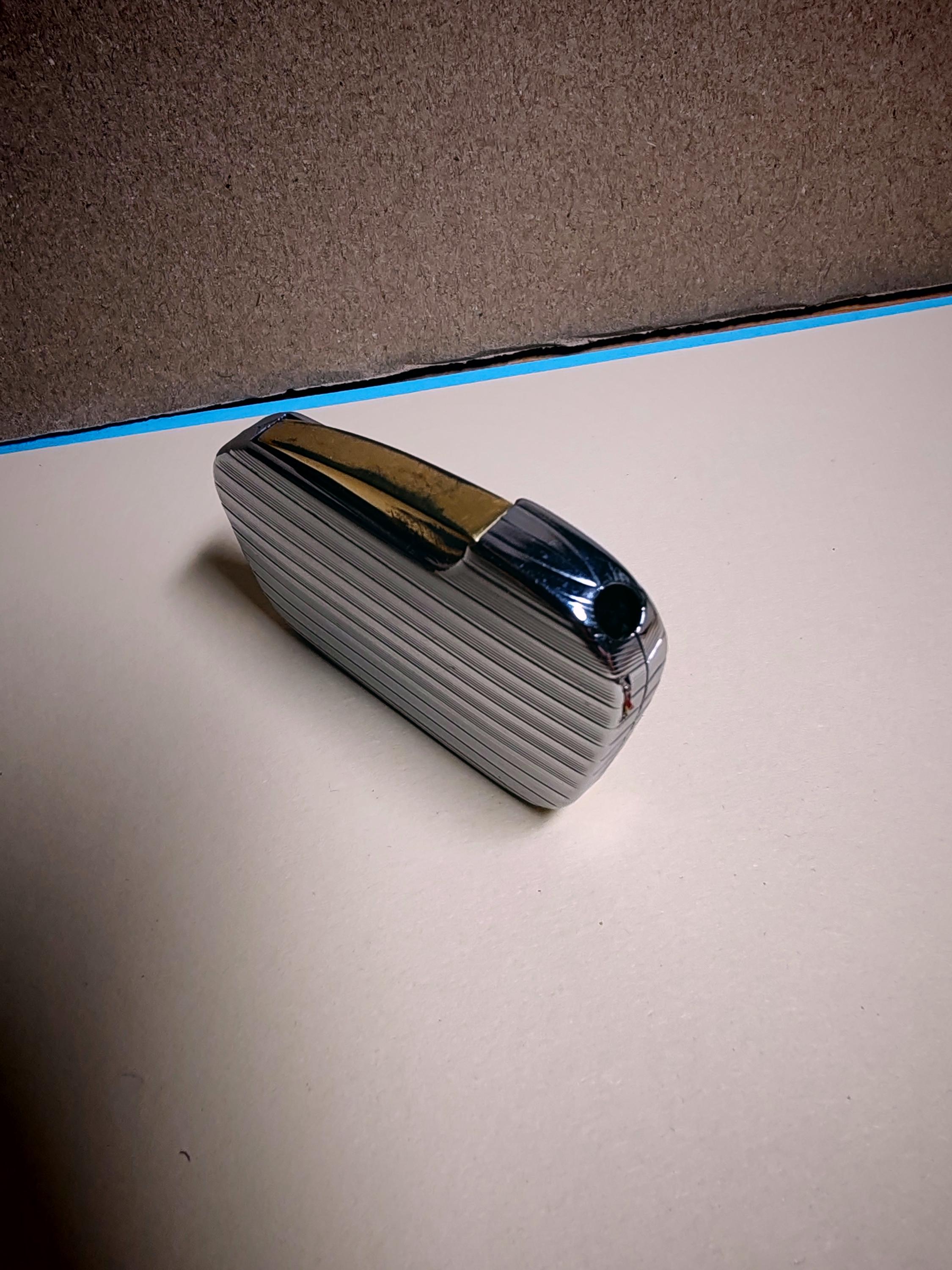 Silver match functional gas lighter