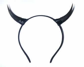 Demon Horns Headband - cosplay devil antler headpiece pastel goth clothing