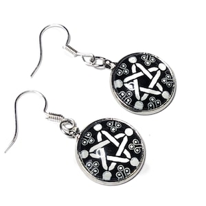 Yennefer-Inspired Glass Cabochon Earrings