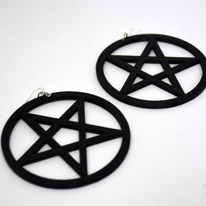 Pentagram earrings | Gothic Earrings | Gothic Jewelery | Witchcraft earrings | Huge Earrings | Big Earrings