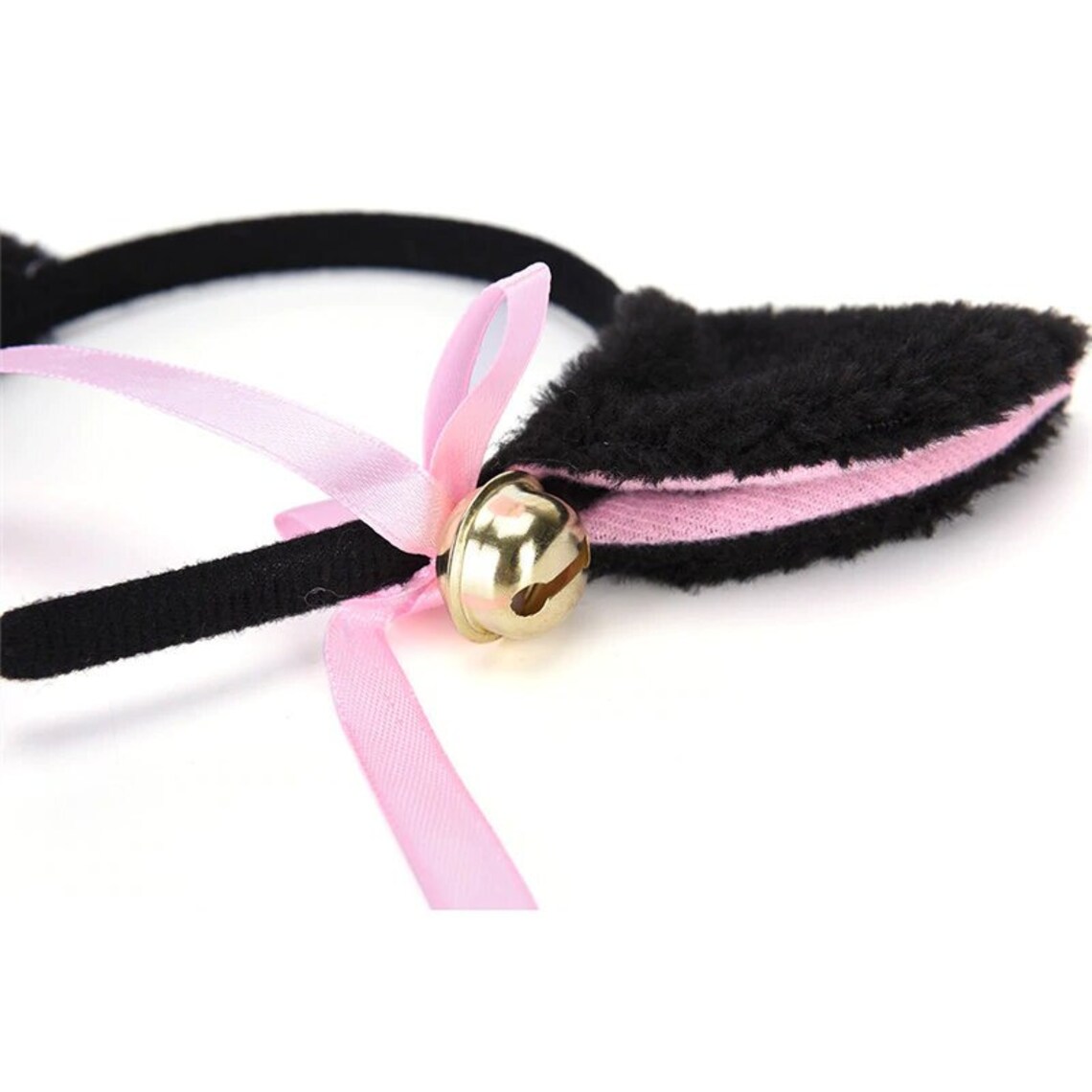 Cute pink cat ears with bells kitten mom clips anime kawaii Etsy