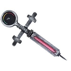 Post‑Apocalyptic Stimpak Prop – Fallout Cosplay Syringe, Nuka Cola Vault Boy Pip‑Boy Inspired LARP Display