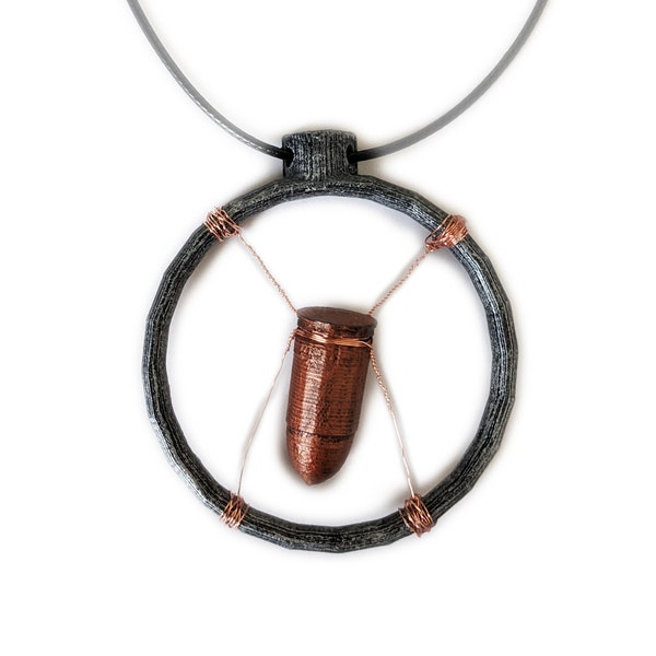 Cyberpunk V cosplay bullet necklace -  Cosplay Jewellery |  Medallion | Cybepunk Cosplay | V Necklace