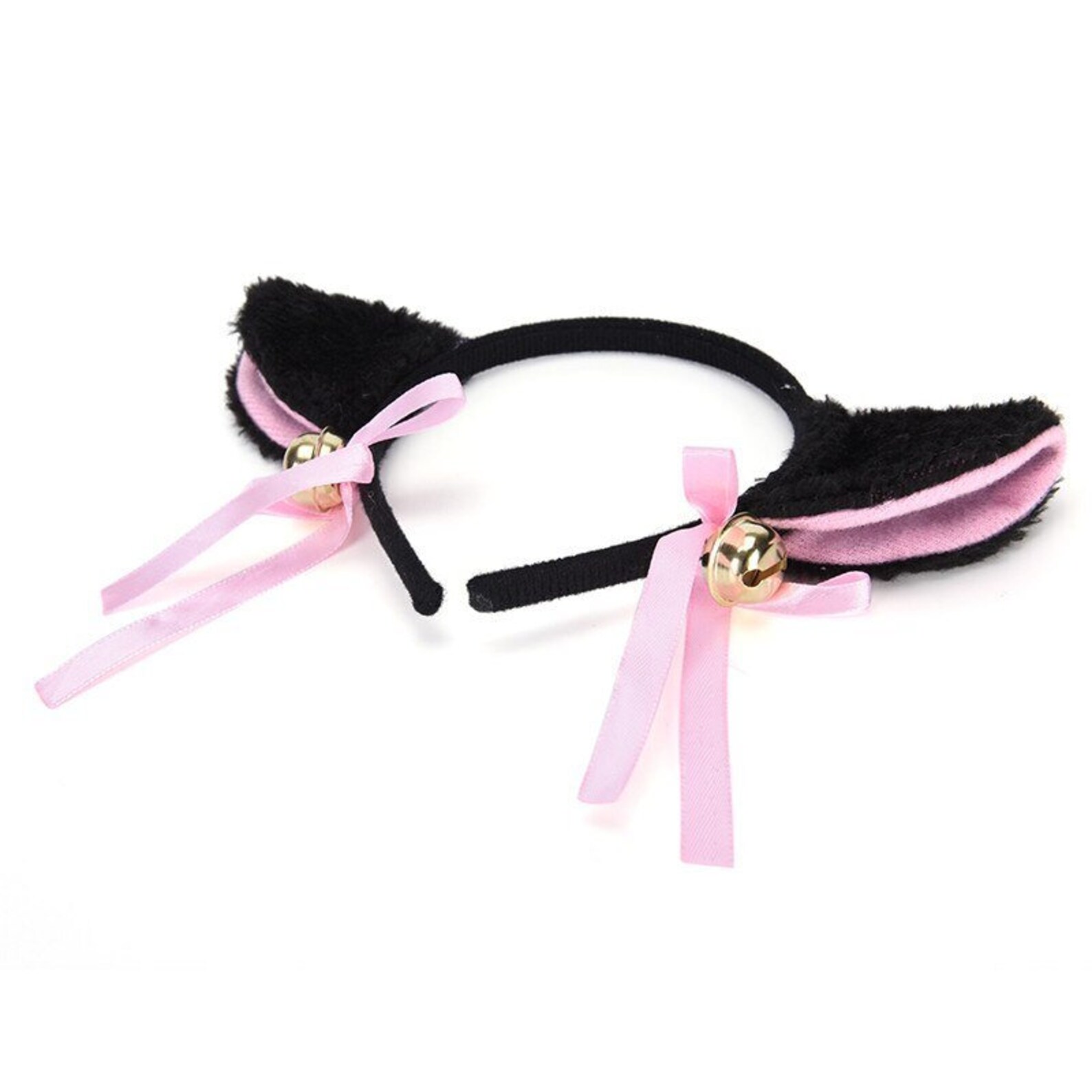 Cute pink cat ears with bells kitten mom clips anime kawaii Etsy