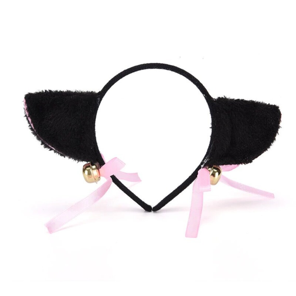 Cute pink cat ears with bells kitten mom clips anime kawaii Etsy