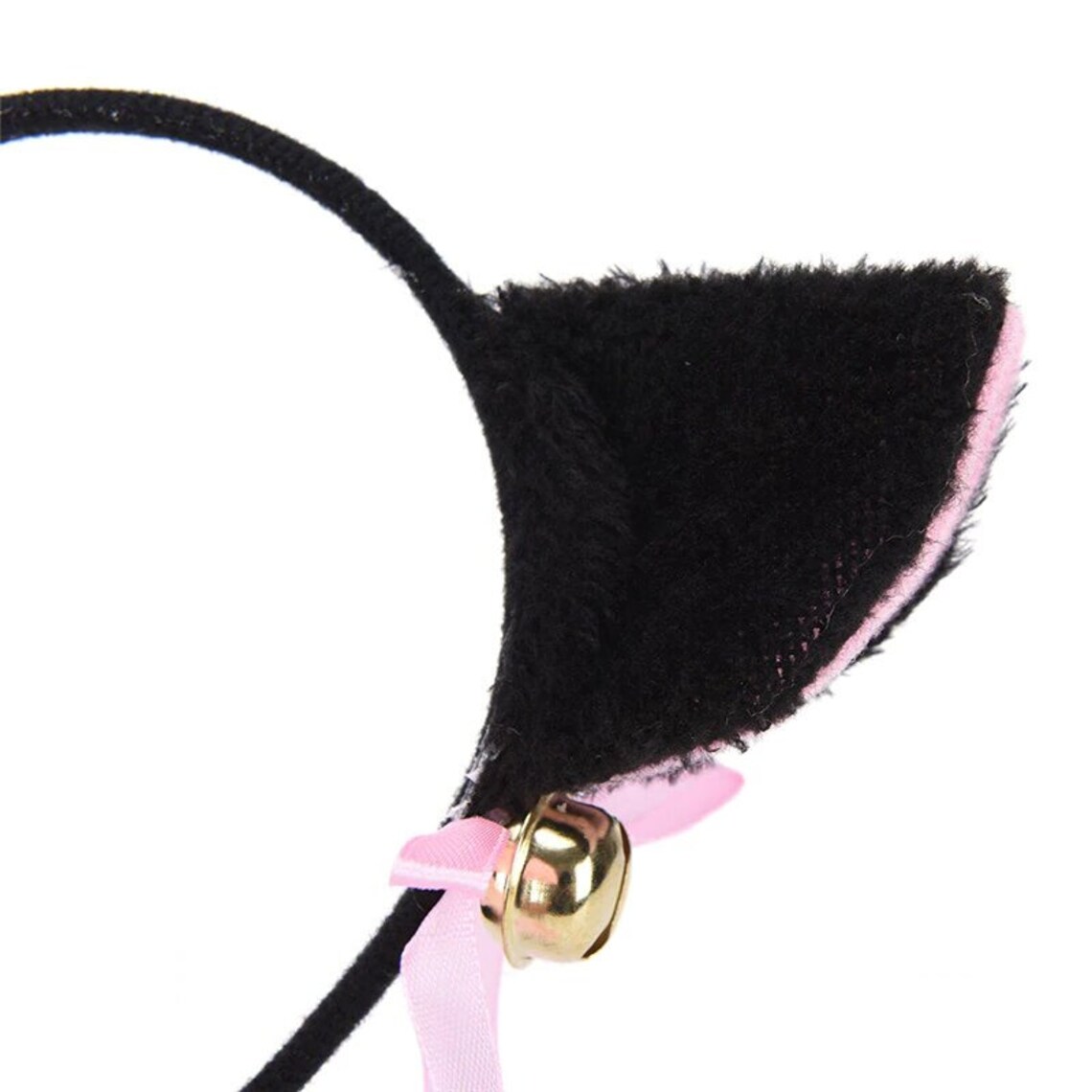 Cute pink cat ears with bells kitten mom clips anime kawaii Etsy