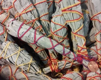 California White Sage Smudge Stick - 6-8" Sage Wrap
