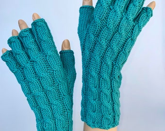 Cable knit market women's gloves for women