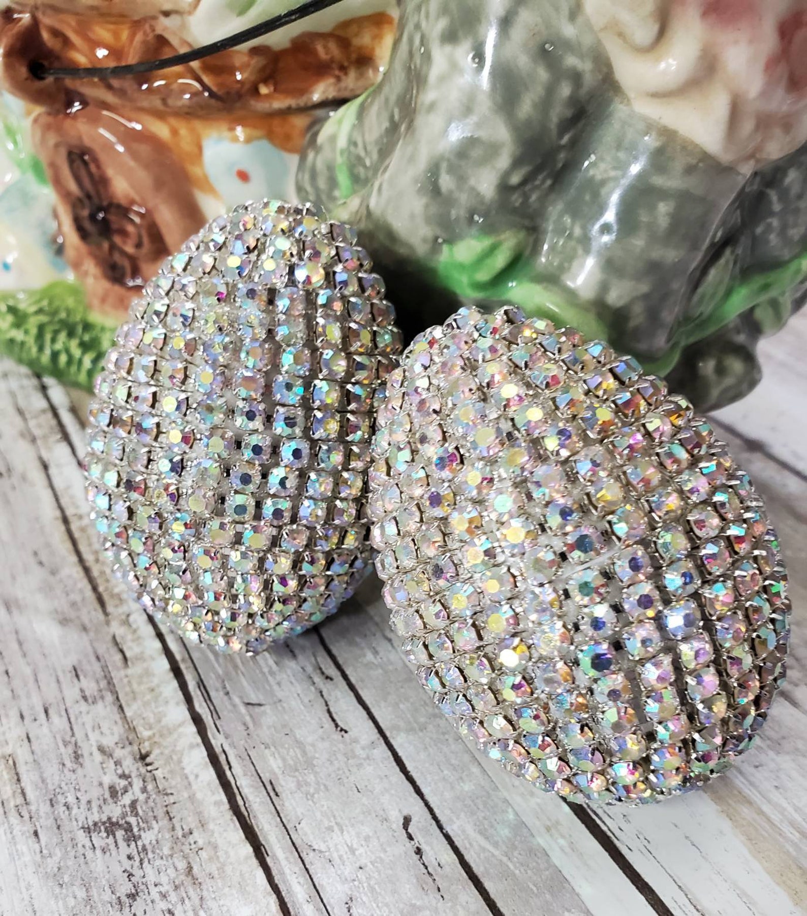 Rhinestone Easter Eggs, Bling Easter Egg, Easter Decor, Spring Decor