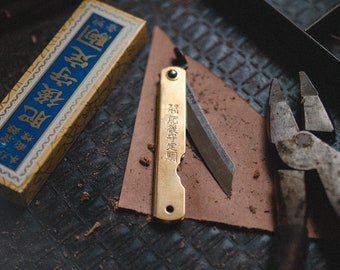 Higonokami Folding Knife | Solid Brass Handle | Limited Edition