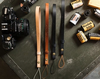 Edición final • Correa de piel para cámaras de película de 35 mm / Cordón encerado de alta resistencia