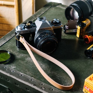 Leather Camera Wrist Strap The No. 3 Natural