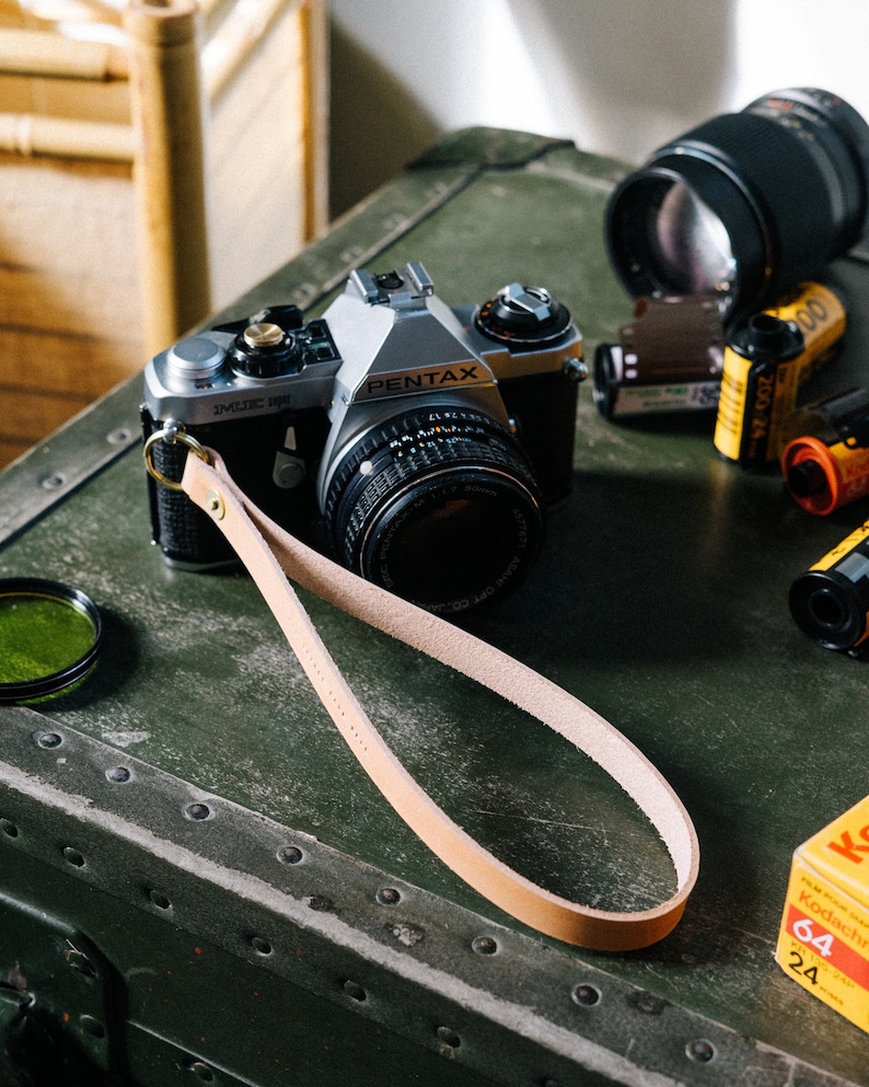 Leather Camera Wrist Strap The No. 3 Natural