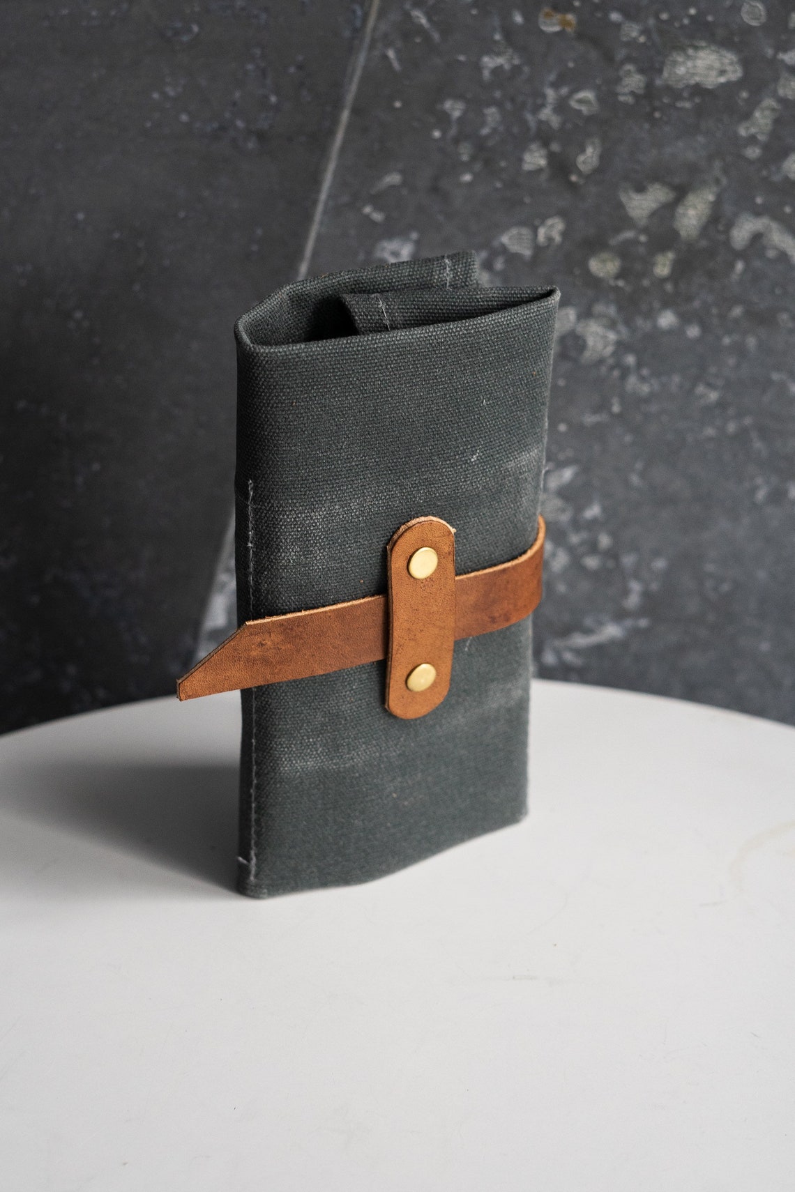 Waxed Canvas Pipe Roll // Travel Tobacco Pouch Etsy