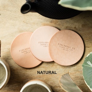 Leather Coasters Natural