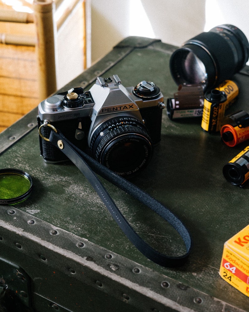 Leather Camera Wrist Strap The No. 3 Black