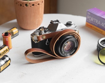 Slim Fixed Length Leather Camera Strap | The No. 01