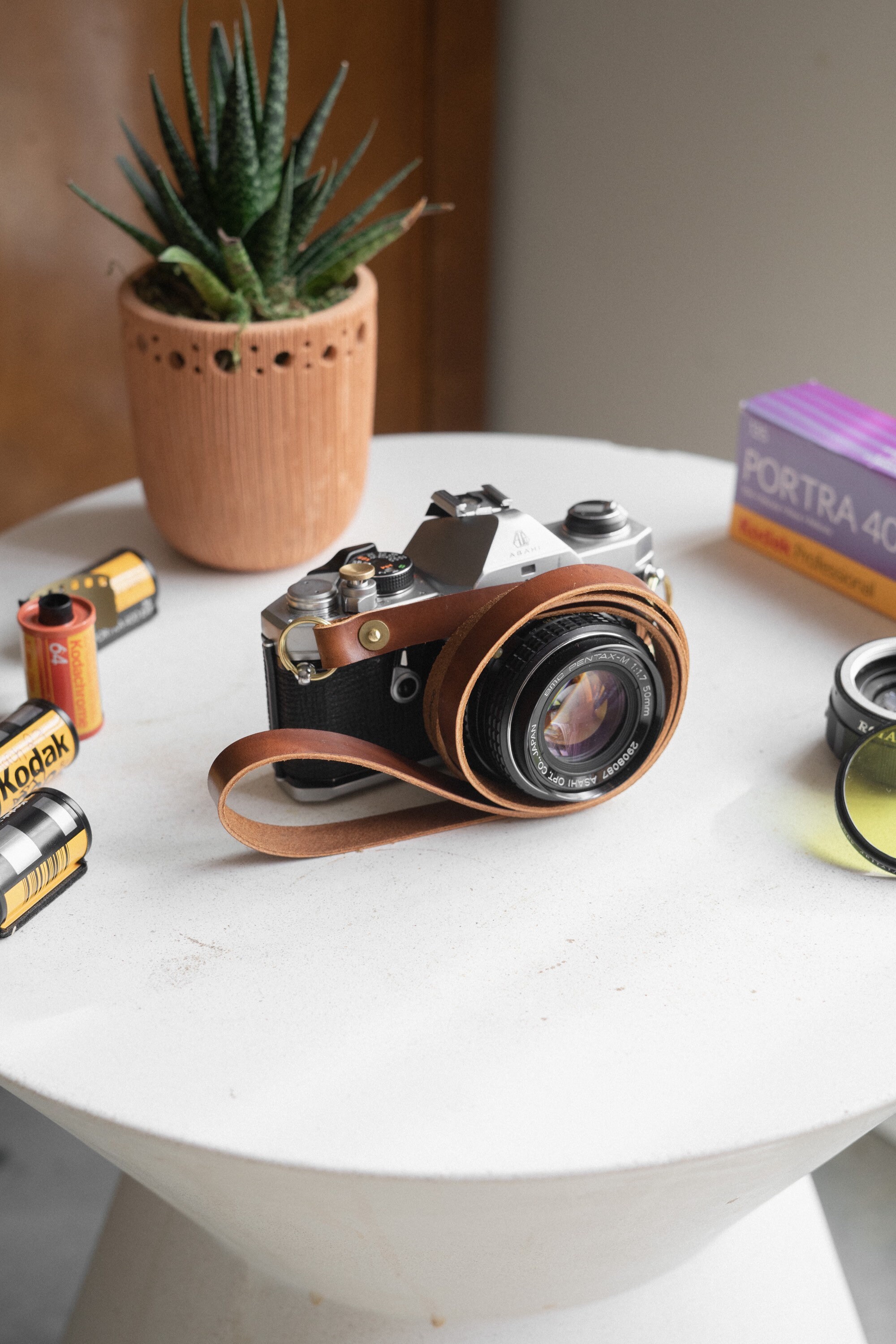 Slim Fixed Length Leather Camera Strap | The No. 01