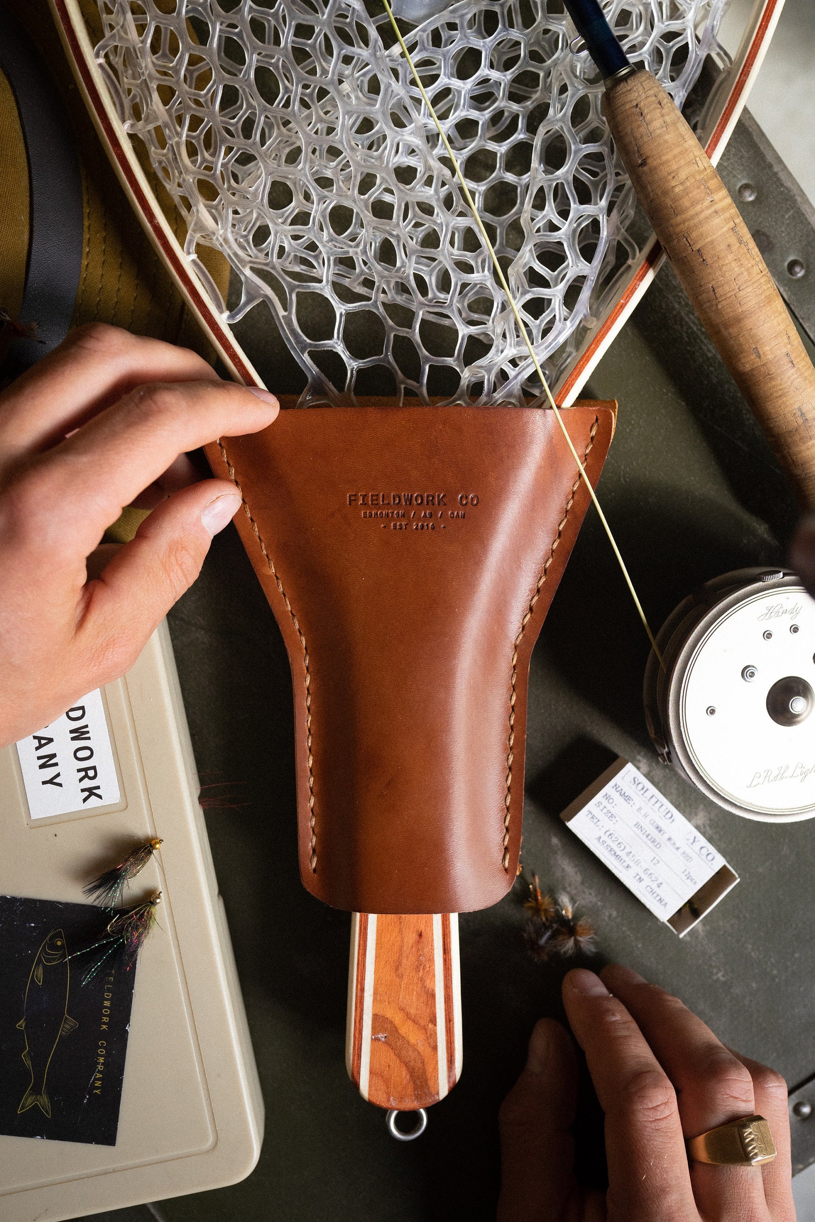 Legacy Leather Net Holster for Flyfishing Etsy
