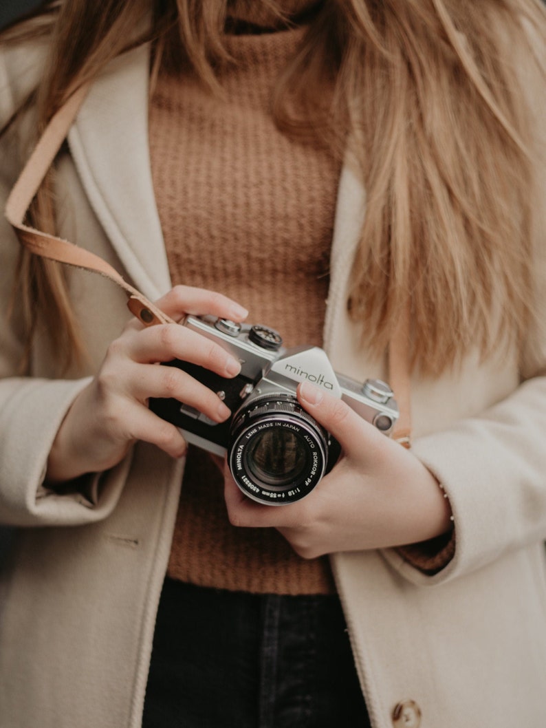 Slim Fixed Length Leather Camera Strap MADE IN CANADA image 6