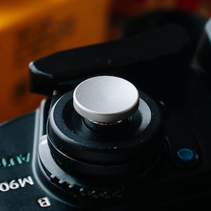 Massiver Messing Soft Shutter Button Auslöser für 35mm-Film-Kameras Silber