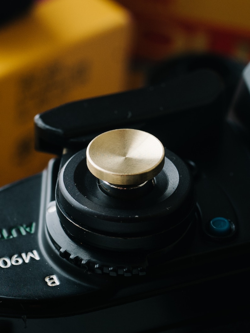 Massiver Messing Soft Shutter Button Auslöser für 35mm-Film-Kameras Brass