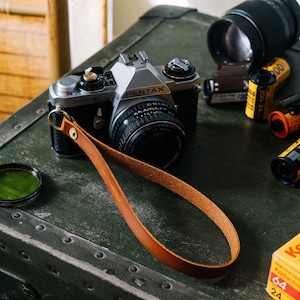 Leather Camera Wrist Strap The No. 3 Brown