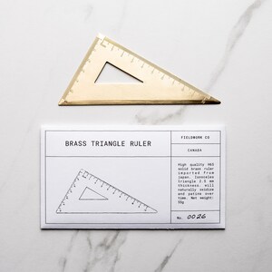 Solid Brass Triangle Ruler *discontinued*
