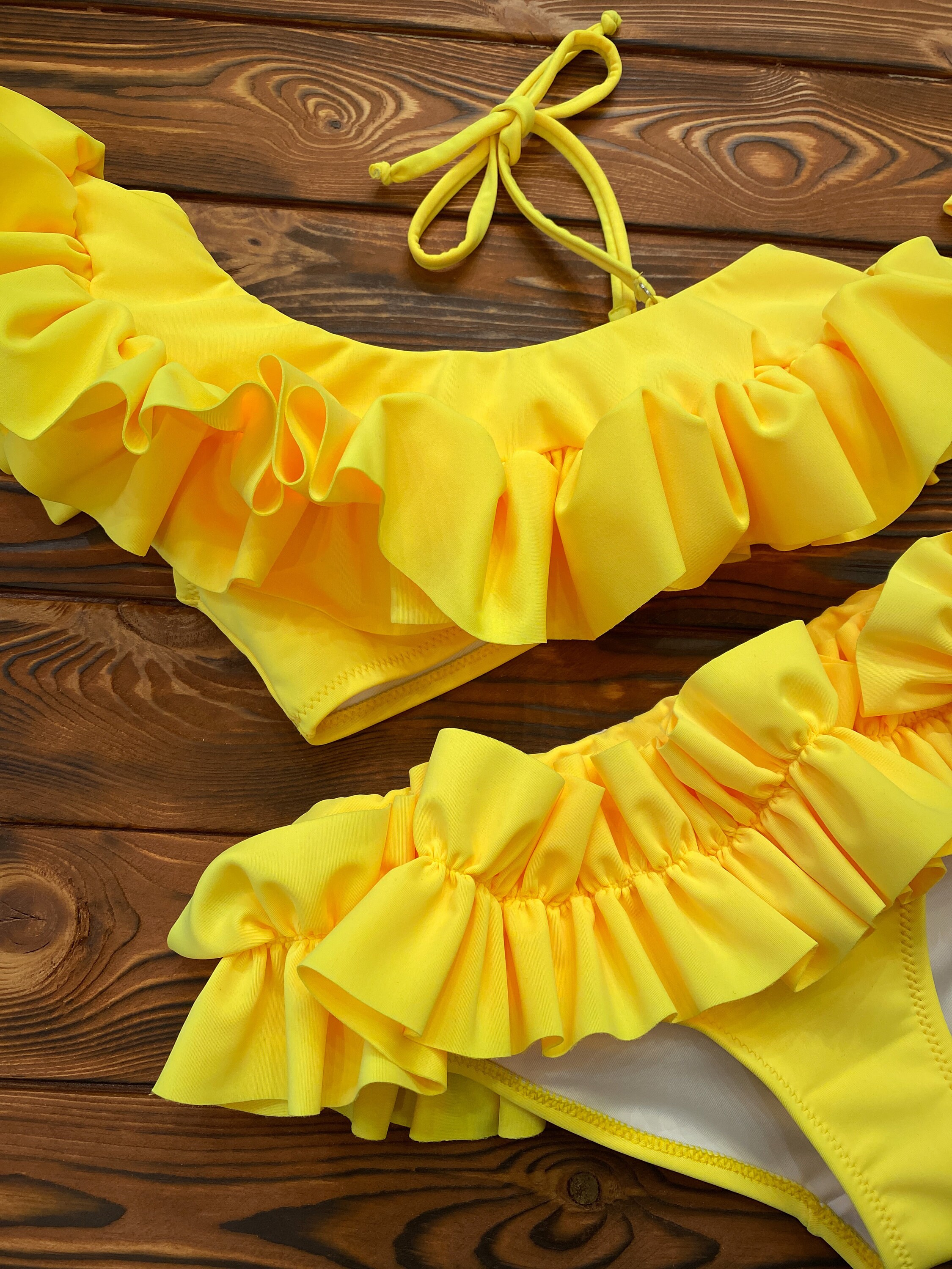 Cute bathing suit Yellow kids swimsuit Infant bathing Etsy