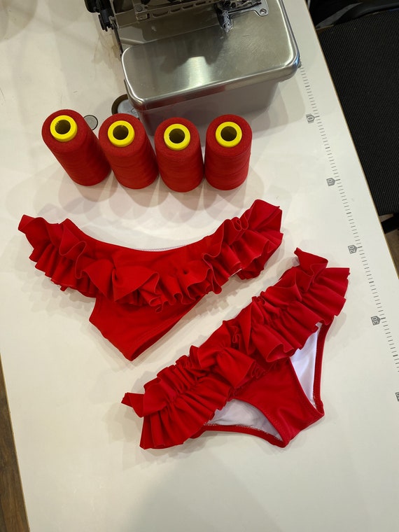 kids red bathing suit