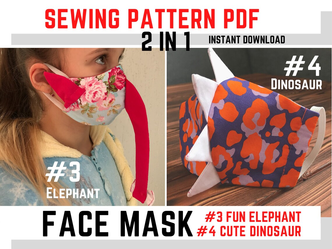 Kids Facemask PDF Tutorial Baby Face Mask Pattern Adult Etsy