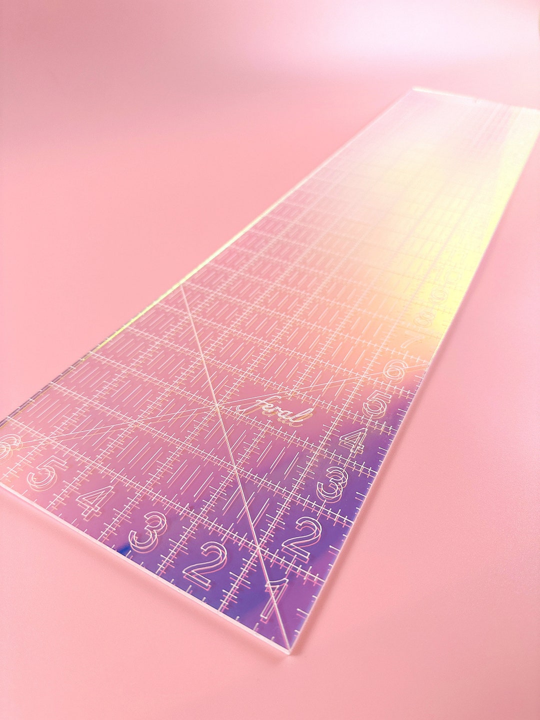 6 by 24 in Iridescent Quilt Ruler - Etsy