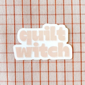 Quilt Witch vinyl sewing sticker