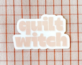 Quilt Witch vinyl sewing sticker
