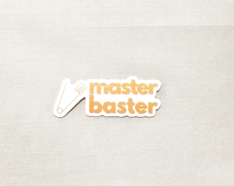 Master Baster sewing and quilting vinyl sticker