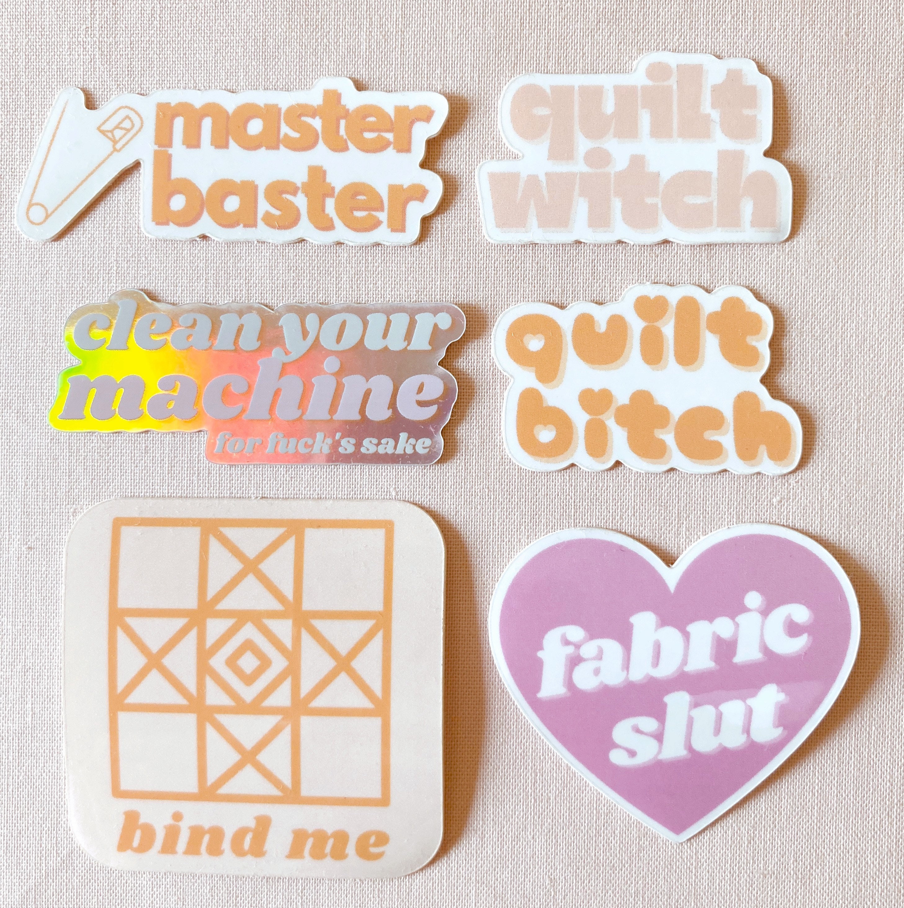 Quilting sewing vinyl sticker pack