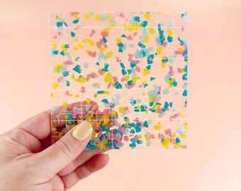 Confetti quilt ruler, 4.5 inch square