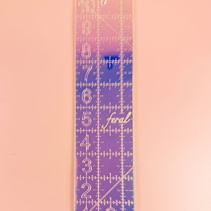 2.5 by 10 in Iridescent quilt ruler