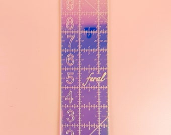 2.5 by 10 in Iridescent quilt ruler