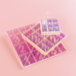 Mini Squares Set iridescent quilting rulers image 2