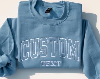 Sudadera bordada personalizada. Sudadera bordada personalizada para mujer, sudadera universitaria personalizada, regalo de San Valentín por menos de 30 dólares.
