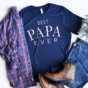Fathers day gift, Gifts for dad, Gifts for grandparents, Gift ideas for grandpa, Pregnancy announcement, Best Papa Ever Shirt, Best Dad Ever