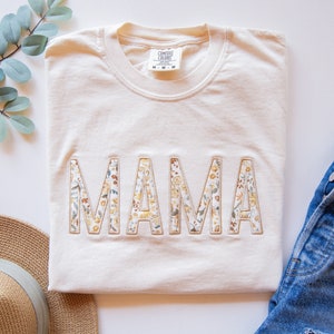 Mama Embroidered Shirt, Gift for Mom, Mama Shirt, Mother&#39;s Day gift, Embroidered Mom Shirt, New Mom Gift,