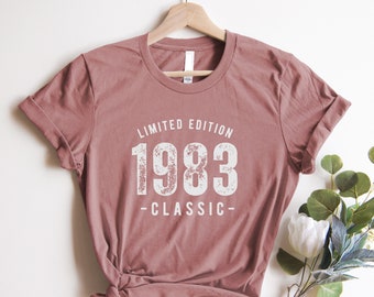 1983 Shirt, Birthday 1983 Shirt, 40th Birthday shirt for women, 40th birthday gift, Gift under 20, 40th Birthday gift, 40th birthday Tee