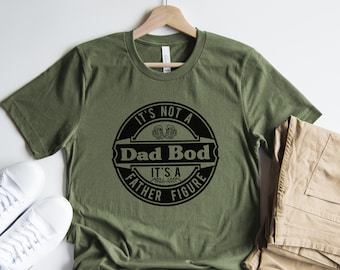 Camiseta para papá, regalo para papá, regalo del Día del Padre, camiseta "No es un cuerpo de papá, es una figura paterna", regalo divertido para papá, regalo para esposo, regalo divertido para papá