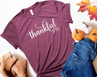 Thanksgiving Shirt, Thankful Shirt ,Thankful Grateful Blessed Shirt, Grateful shirt, Fall Shirt, Thanksgiving Tee, Fall Shirt Women,