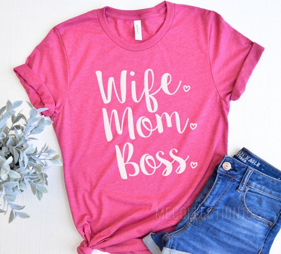 wife mom boss shirt dress